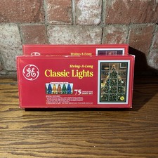 2 GE Classic Lights String A Long 75 Indoor Outdoor Red Christmas String Lights