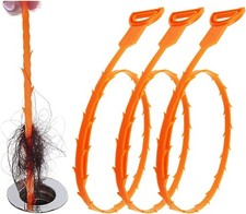 3Pcs 25 Inch Drain Snake,Hair Clog Remover Sink Unblocker Snake for Sink,Kitchen