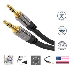 6ft High-Quality Male-to-Male Aux Audio Cable - Perfect for Headphones and More