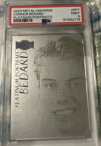 2023 Upper Deck Metal Universe Platinum Portraits - Connor Bedard #7  (RC) Psa 9