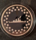 1 ounce .999 fine proof silver Desert Storm Battleship launching a Tomahawk