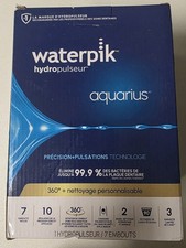 Waterpik Aquarius Water Flosser Teeth Cleaning 10 Settings Tips Black WP-662