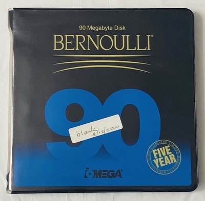 Iomega Bernoulli 90MB Disk w/ Case Used Vintage Blank Media DOS Retro Computing