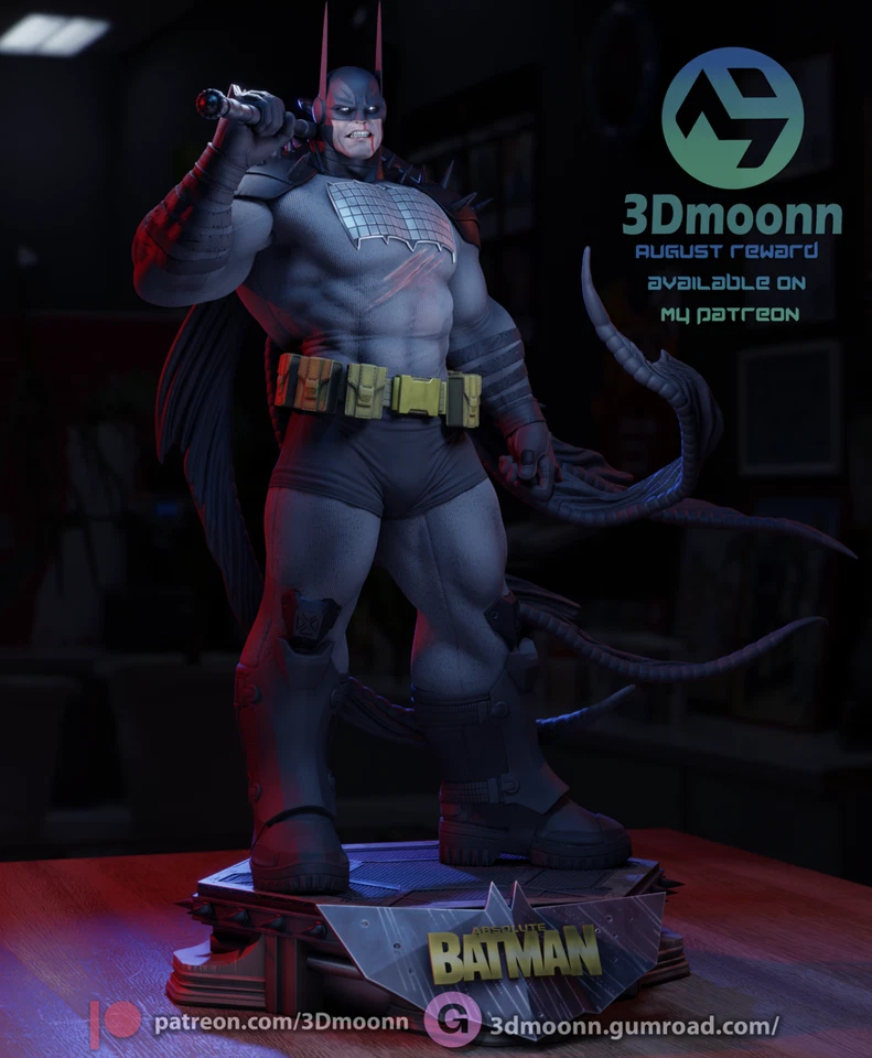 Absolute Batman - DC Fan Art Kit - Escala 1:8 (9 pulgadas) - 3Dmoonn Foto 3 de 4