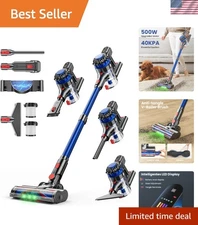 Effortless Cleaning - Cordless 500W Vacuum, HEPA Filter, 60Min Run, Wall Mounted