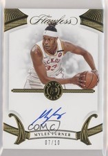 2019-20 Panini Flawless Flawless Auto Gold 7/10 Myles Turner #FA-MTN Auto 3d3