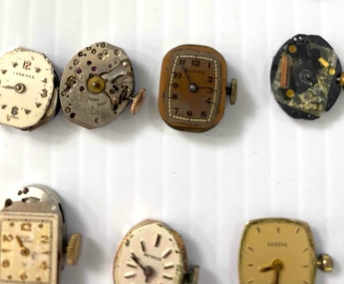 60 Lot Lady's Watch Movements For Parts Repair Replacement Hamilton Bulova Elgin - Picture 3 of 23