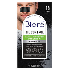 Men's Oil Control Charcoal Deep Cleansing Pore Strips, Blackhead Strips With Cha