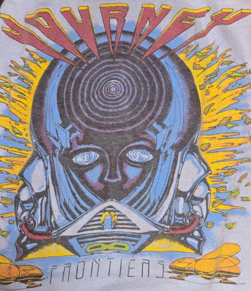 JOURNEY~STEVE PERRY~ Concierto de Rock T~'83 FRONTIERS Tour~2 Caras+Manga Arte X-Raro Foto 2 de 4