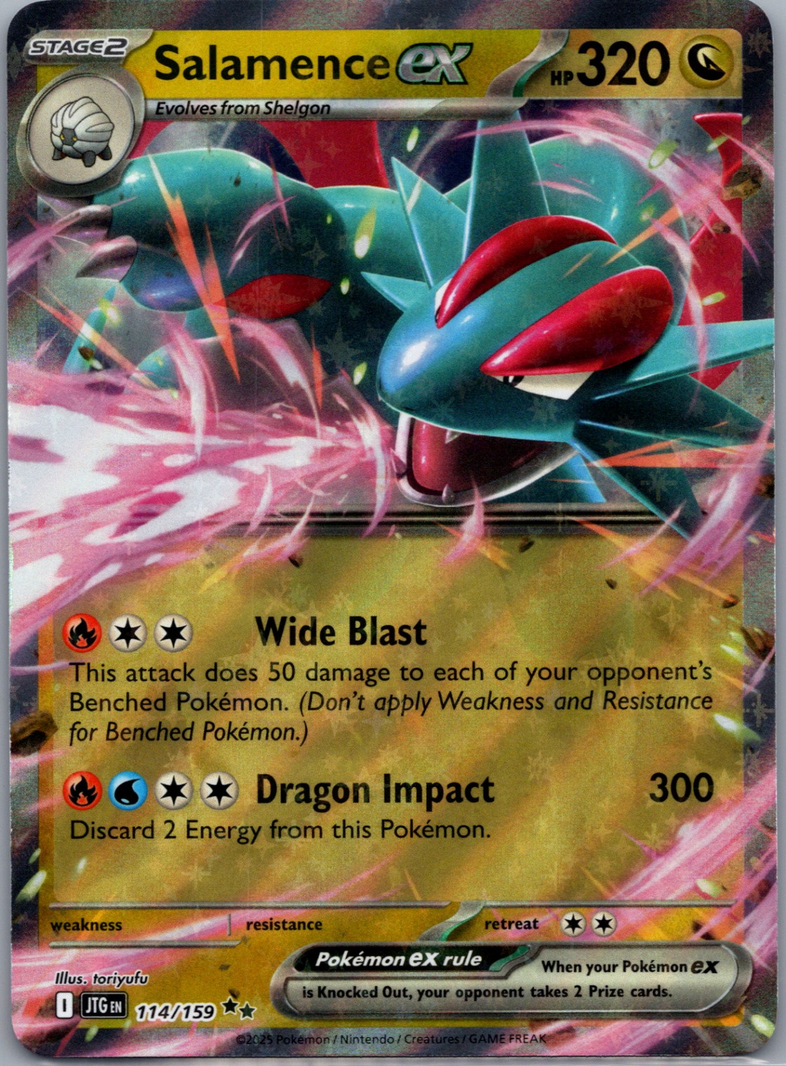 Salamence ex Double Rare SV09: Journey Together 114/159 NM