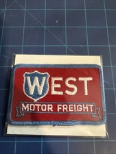 Vintage West Motor Freight  truck driver patch 2-1/2 X 3-7/8 Pennsylvania. NOS