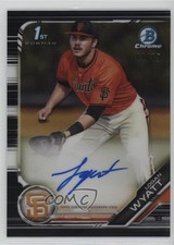 2019 Bowman Draft Chrome Pick Black Refractor 4/75 Logan Wyatt #CDA-LW Auto 0q21