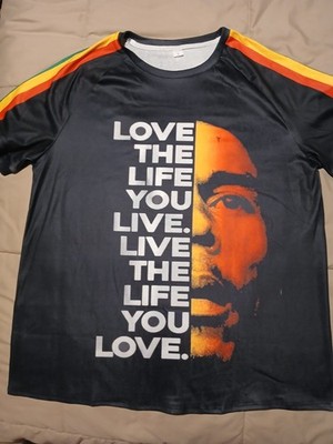 Bob Marley Love the life you Live T shirt Large NWOT