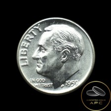 1959-D Roosevelt Dime 90% Silver CH BU Luster