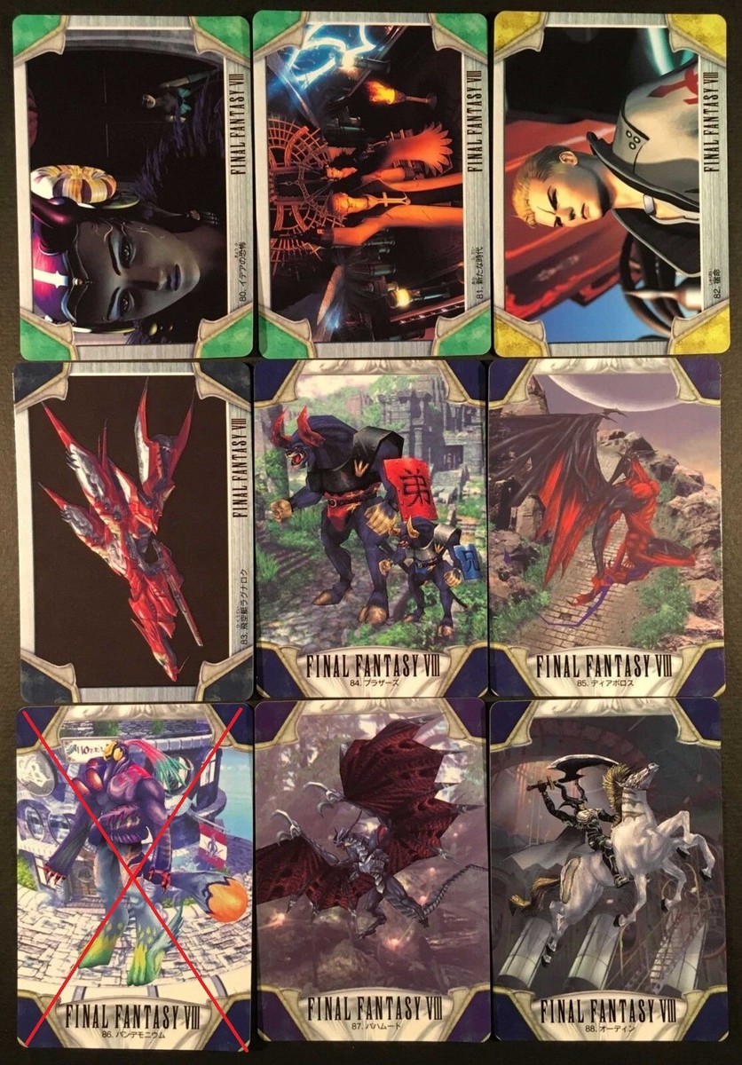Japanese Bandai 61 Cards Final Fantasy 8 VIII Carddass Vol 1