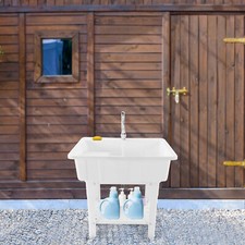 Utility Sink Laundry Tub with Faucet Basement for Laundry Room Garage or Shop