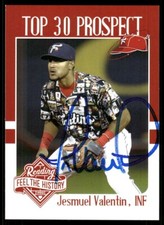 2017 Reading Fightin Phils JESMUEL VALENTIN Signed Card autograph auto PHILLIES