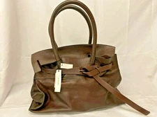 NEW w/ Tags - Pas de Calais Brown Leather Tote Bag - Brown