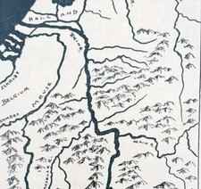 1932 Rhine River Delta Map Van Loon Geography Print Antique Ephemera DWPP15