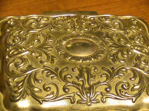 Caja de joyería vintage de 1950 con bisagras de placa de plata de International Silver Co. - Imagen 8 de 11