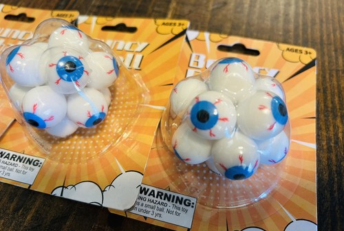 Vintage 2โ Rubber Bouncy EyeBalls (X3). NOS 80s Cool ๐. 3 with Free Shipping. - Picture 2 of 3