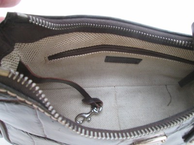 Sac à Main Dooney & Bourke Vintage - Cuir Esprit Croco Marron - Occasion En Bon état
