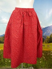 Trachtenrock Country Fashion Salzburg rot mit Ranken fesche Trachten Rock Gr.36