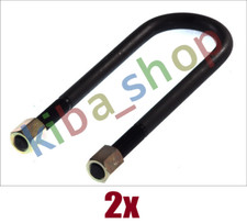 2x LEAF SPRING SHACKLE M22X25MM 92MMX326MM NUT FITS TRAILORS