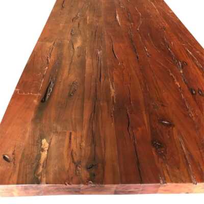 Reclaimed Wood Table Top 80x40 2.25'' - Rustic Mahogany Finish
