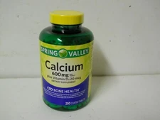 Spring Valley Calcium 600mg + Vitamin D3 20mcg 250 Coated Tablets Bone Health 
