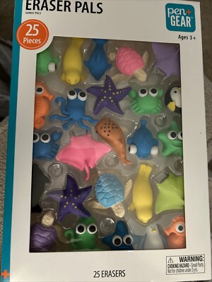 25 3D Fun Sea Creatures Aqua, pen+GEAR, latex-free, smudge-free, New in box