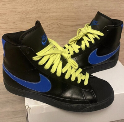 Nike Blazer Mid  77 Blue Sapphire/Volt Green GS Sneaker 318705-041-  SZ 7 Y