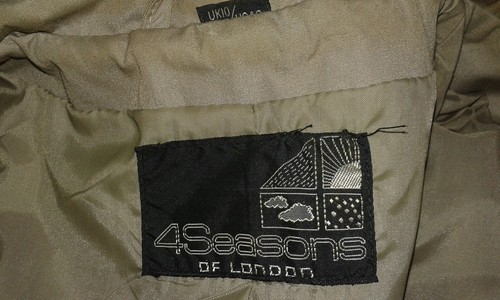 TRENCHCOAT CLASSIC 4SEASONS OF LONDON LINED Retro Khaki/Scarlet flares Zips UK10 - Picture 8 of 8