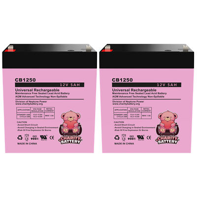 Mongoose M130 12v 5Ah Replacement Electric Scooter SLA Battery - 2 Pack