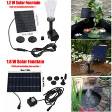 Solar Power Fountain Submersible Floating Water Pump Bird Bath Pond Garden Pool