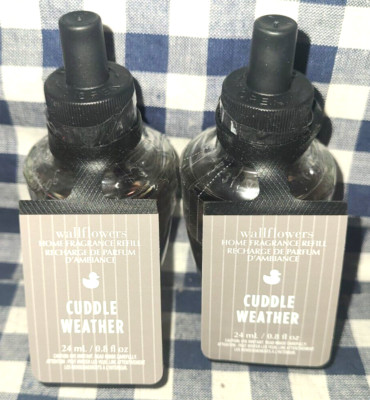 NEW 2-Pack CUDDLE WEATHER Wallflower Refill Bulbs SEALED Bath & Body Works