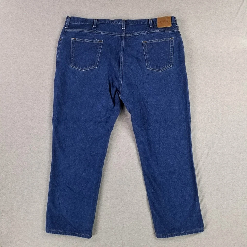 Pantalones de trabajo All American Jeans 46x30 HECHOS EN EE. UU. Calidad Denim pesado lavado oscuro Foto 4 de 4