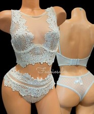 Victorias Secret Dream Angels Set High Neck Unlined Bra  Thong Panty Gray Nude