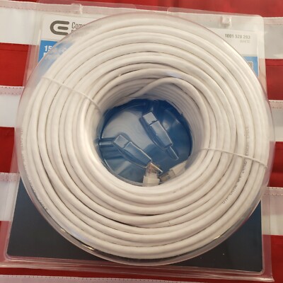 Commercial Electric 150 ft CAT5e Patch Cord 1001 528 283 White NIP