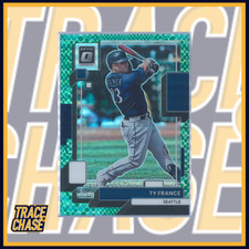 2022 Panini Donruss Optic Baseball Ty France Green Dragon 21/99 #144