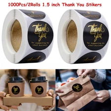 1000Pcs 1.5 Inch Thank You for Supporting My Small Business Stickers Round Label