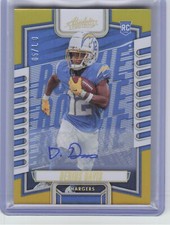 2023 Panini Absolute Derius Davis #196 Rookie Auto Spectrum Gold /10 Chargers 