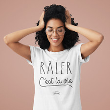 Women's Short Sleeve T-Shirt RALER C'EST LA VIE White Color