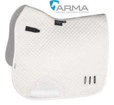 DRESSAGE SADDLECLOTH WHITE Shires Arma With Number Pockets Full Size 17" To 18"