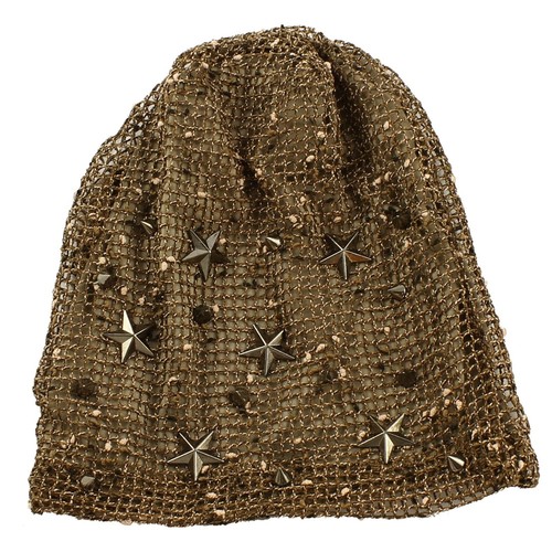 Floral Flower Sequin Stitched Slouchy Mesh Beanie Packable Hat Womens Summer - Picture 28 of 36