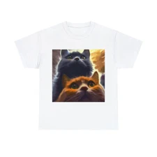 Epic Cat T Shirt Art tee Fluffy Cute Pet Lovers Painting Style Unisex Adults NEW