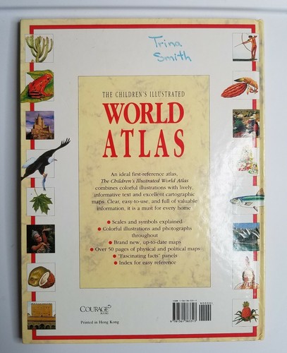 World atlas The Children's Illustrated Courage Books 1993 perham steele R1 - Picture 3 of 4