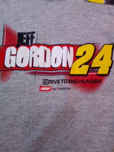 Youth Jeff Gordon #24 NASCAR Awesome Boys Gray Kids Tee Shirt Size Small NWT - Picture 3 of 6