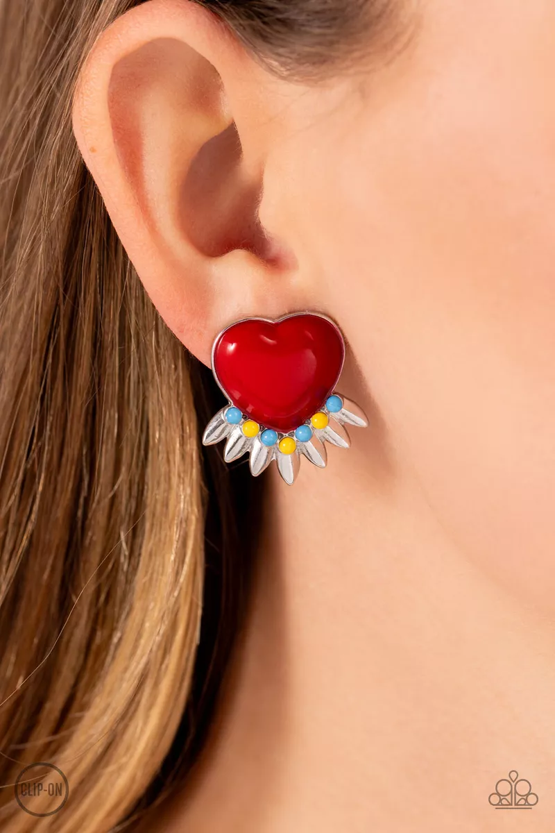 Paparazzi heart earrings deals