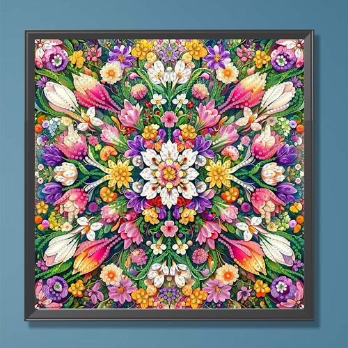 5D DIY Partial Special Shaped Drill Diamond Painting Kit Flower Decor30x30cm - Afbeelding 21 van 57